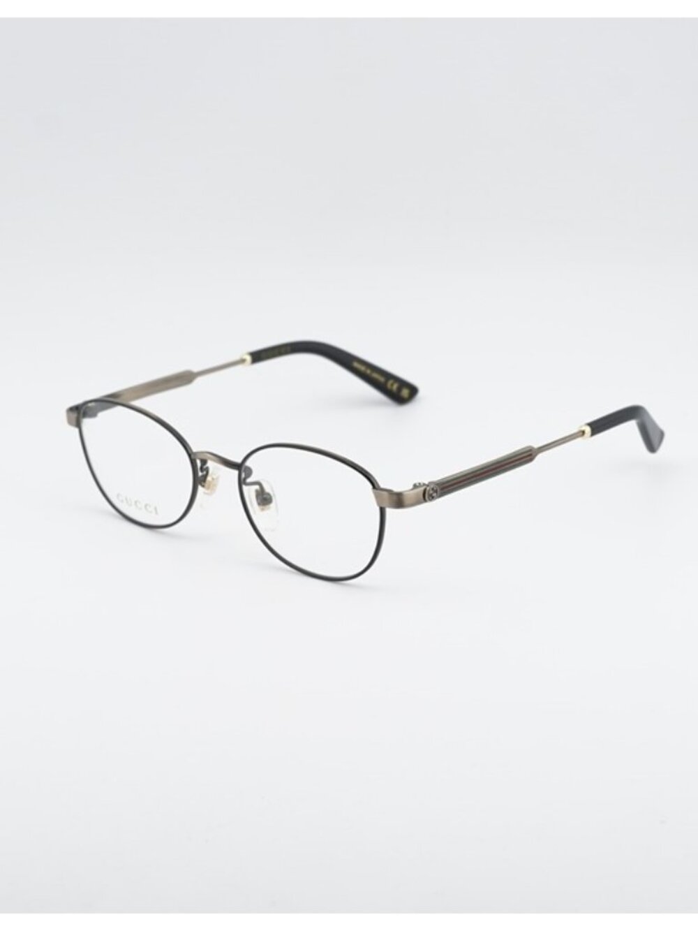 Gucci GG0591OJ 005 Eyeglasses Black / Gold 50mm Oval Frame